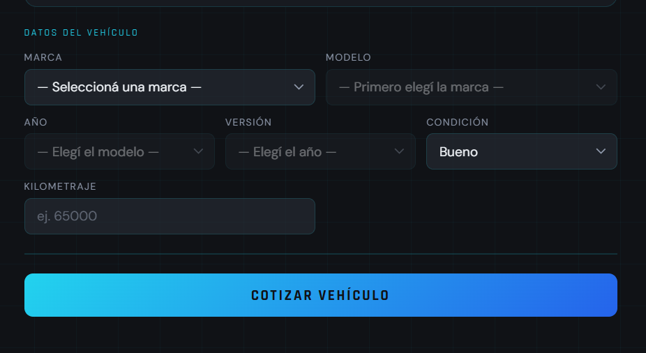 TAZEN: cotizador con valor de mercado y precio de toma del vehículo